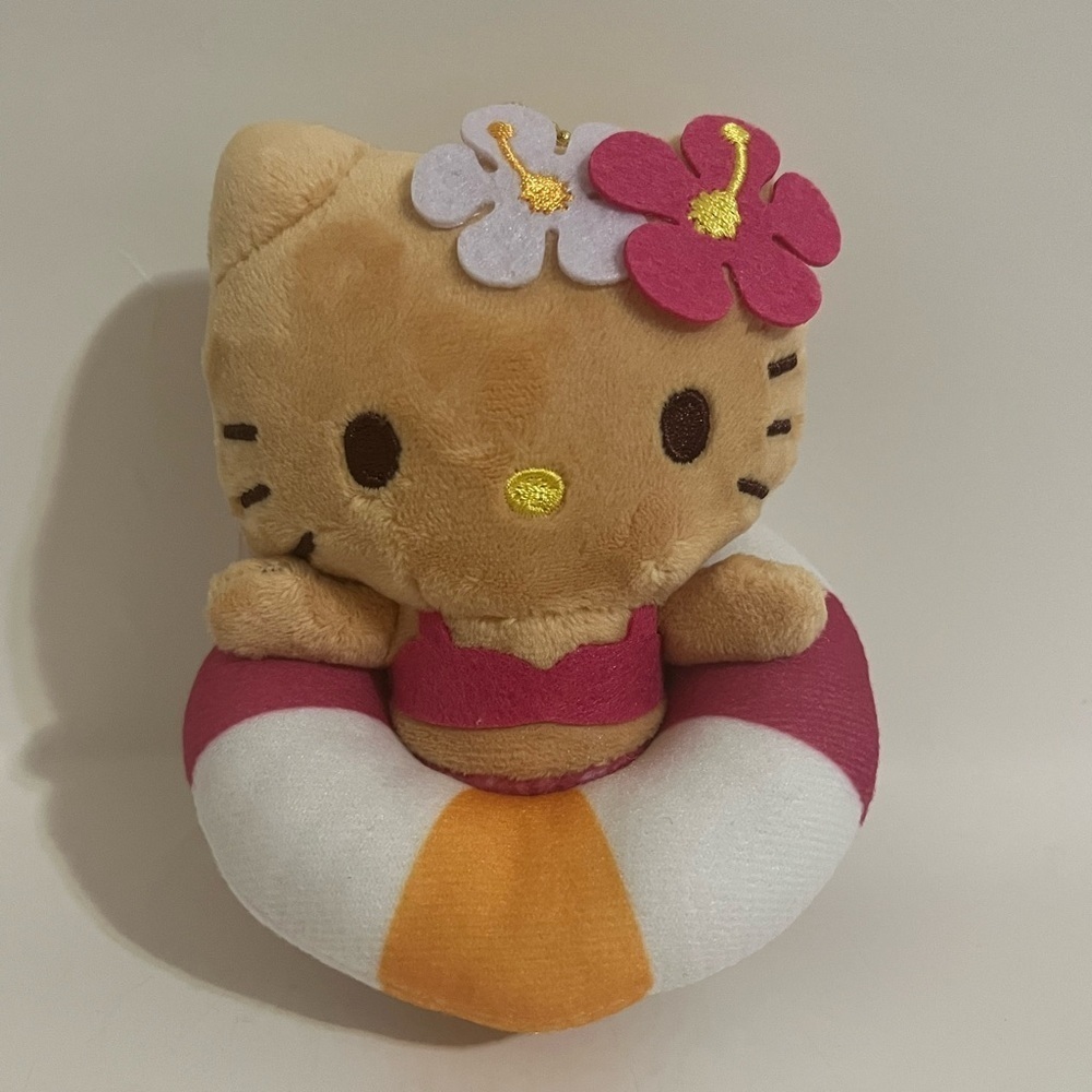 Hello Kitty Tan Summer Japan Limited Keychain Plush